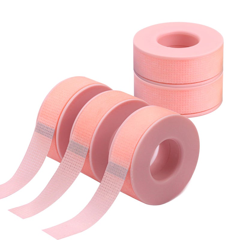 Lash Tape for Eyelash Extensions  Silicone Gel Eyelash Tape Eyelash Extension Tape for Sensitive Skin Pain Free Removal Breathable Micro Eyelash Extension Supplies049in x 394yd5Rolls Pink